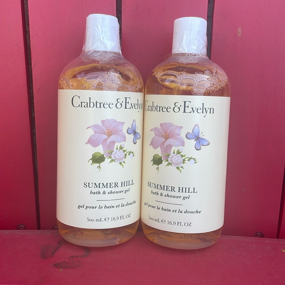 Crabtree & Evelyn Body Wash Bath Shower Gel Summer Hill 16.9 Oz Each